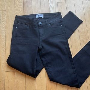 Paige Verdigo ultra skinny black jeans size 25